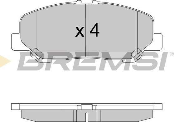 Bremsi BP3579 - Bremžu uzliku kompl., Disku bremzes autodraugiem.lv