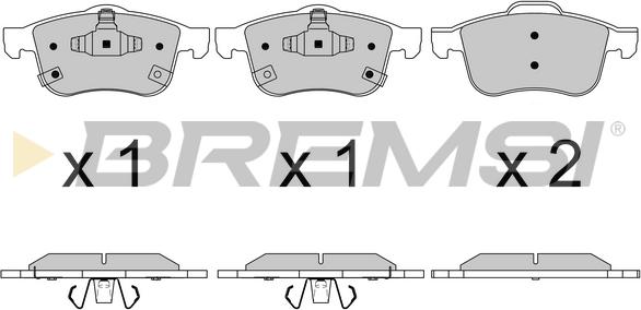 Bremsi BP3626 - Bremžu uzliku kompl., Disku bremzes autodraugiem.lv