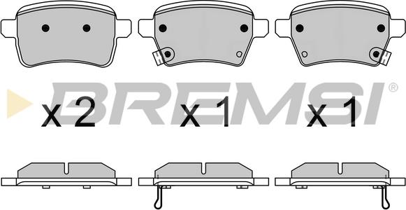 Bremsi BP3627 - Bremžu uzliku kompl., Disku bremzes autodraugiem.lv