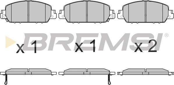 Bremsi BP3673 - Bremžu uzliku kompl., Disku bremzes autodraugiem.lv