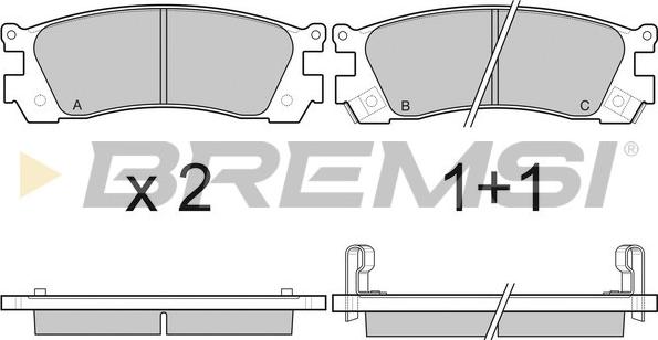 Bremsi BP3045 - Bremžu uzliku kompl., Disku bremzes autodraugiem.lv