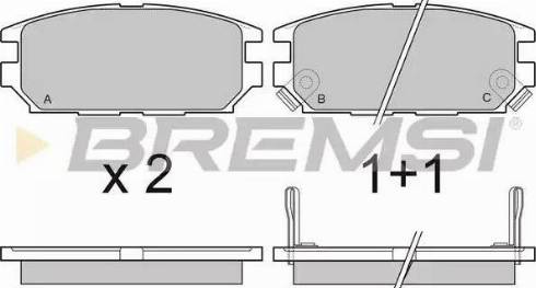 Bremsi BP3046 - Bremžu uzliku kompl., Disku bremzes autodraugiem.lv