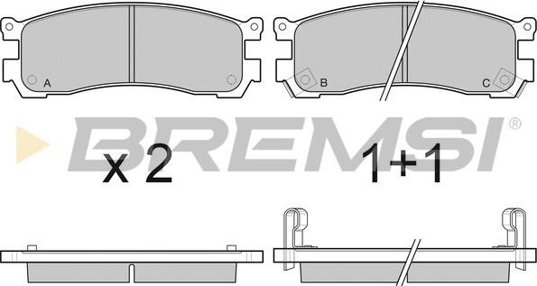 Bremsi BP3054 - Bremžu uzliku kompl., Disku bremzes autodraugiem.lv