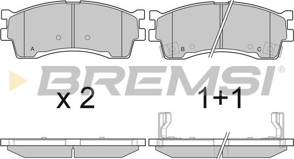 Bremsi BP3055 - Bremžu uzliku kompl., Disku bremzes autodraugiem.lv