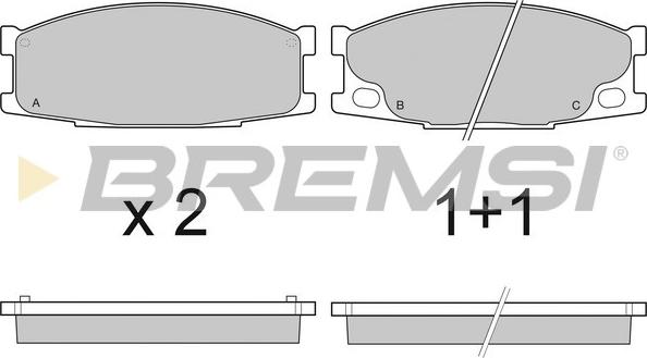 Bremsi BP3066 - Bremžu uzliku kompl., Disku bremzes autodraugiem.lv