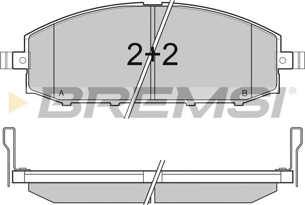 Bremsi BP3007 - Bremžu uzliku kompl., Disku bremzes autodraugiem.lv