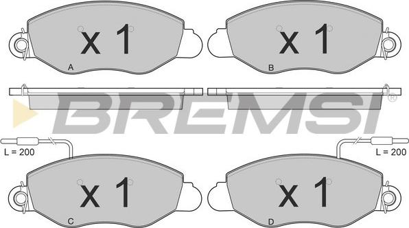 Bremsi BP3016 - Bremžu uzliku kompl., Disku bremzes autodraugiem.lv