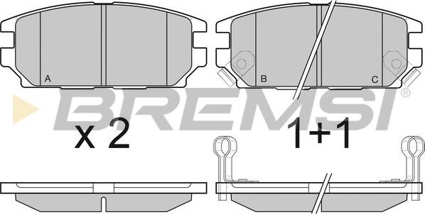 Bremsi BP3034 - Bremžu uzliku kompl., Disku bremzes autodraugiem.lv