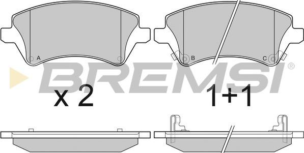 Bremsi BP3030 - Bremžu uzliku kompl., Disku bremzes autodraugiem.lv