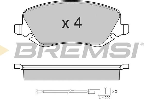 Bremsi BP3023 - Bremžu uzliku kompl., Disku bremzes autodraugiem.lv