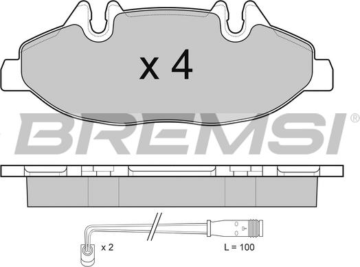 Bremsi BP3100 - Bremžu uzliku kompl., Disku bremzes autodraugiem.lv