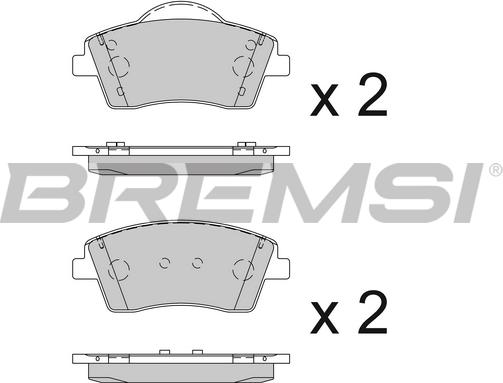 Bremsi BP3845 - Bremžu uzliku kompl., Disku bremzes autodraugiem.lv