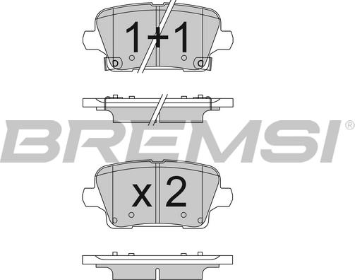 Bremsi BP3841 - Bremžu uzliku kompl., Disku bremzes autodraugiem.lv