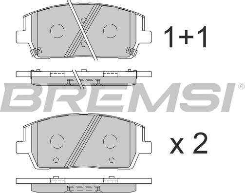 Bremsi BP3860 - Bremžu uzliku kompl., Disku bremzes autodraugiem.lv