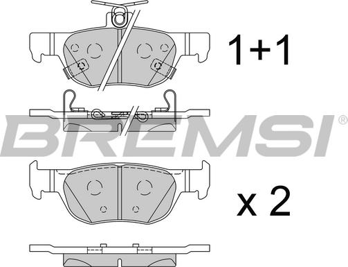 Bremsi BP3862 - Bremžu uzliku kompl., Disku bremzes autodraugiem.lv