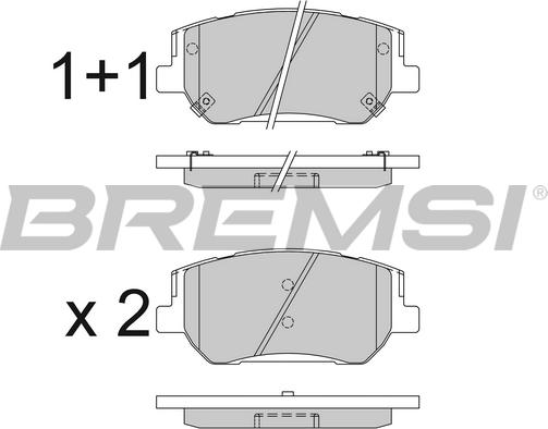 Bremsi BP3830 - Bremžu uzliku kompl., Disku bremzes autodraugiem.lv