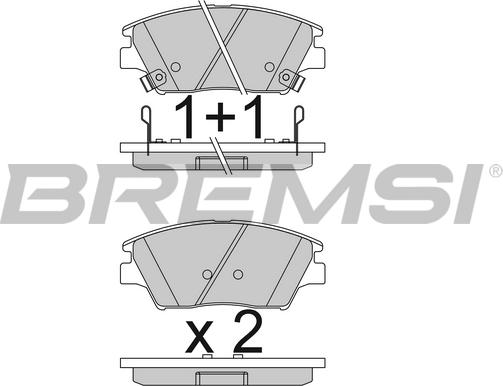 Bremsi BP3837 - Bremžu uzliku kompl., Disku bremzes autodraugiem.lv