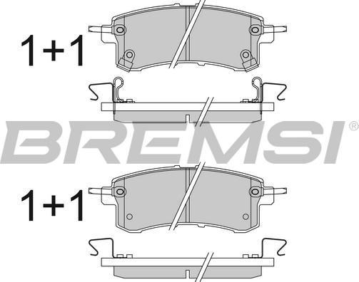 Bremsi BP3823 - Bremžu uzliku kompl., Disku bremzes autodraugiem.lv