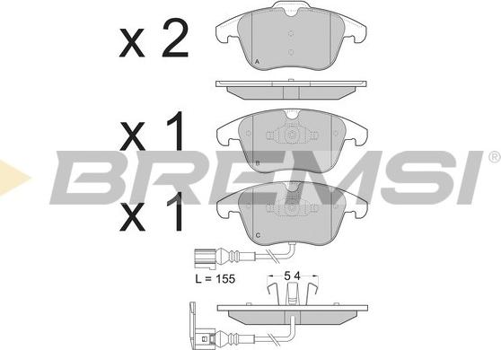 Bremsi BP3394 - Bremžu uzliku kompl., Disku bremzes autodraugiem.lv