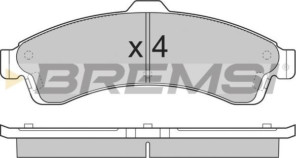 Bremsi BP3308 - Bremžu uzliku kompl., Disku bremzes autodraugiem.lv