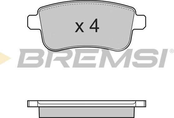 Bremsi BP3384 - Bremžu uzliku kompl., Disku bremzes autodraugiem.lv