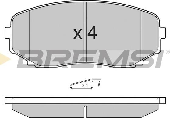 Bremsi BP3332 - Bremžu uzliku kompl., Disku bremzes autodraugiem.lv