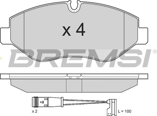 Bremsi BP3292TR - Bremžu uzliku kompl., Disku bremzes autodraugiem.lv