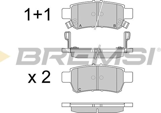 Bremsi BP3259 - Bremžu uzliku kompl., Disku bremzes autodraugiem.lv