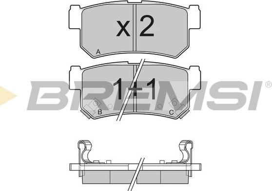 Bremsi BP3203 - Bremžu uzliku kompl., Disku bremzes autodraugiem.lv