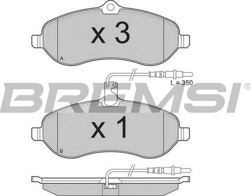 Bremsi BP3283TR - Bremžu uzliku kompl., Disku bremzes autodraugiem.lv