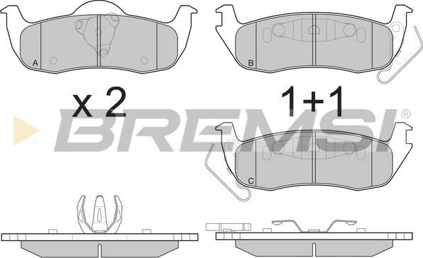 Bremsi BP3239 - Bremžu uzliku kompl., Disku bremzes autodraugiem.lv