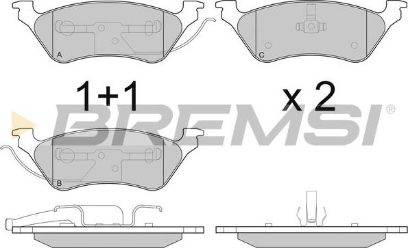 Bremsi BP3220 - Bremžu uzliku kompl., Disku bremzes autodraugiem.lv