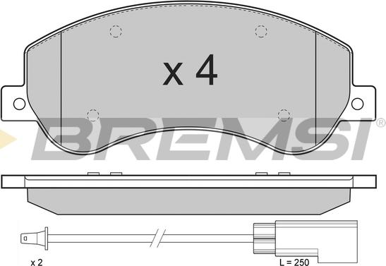 Bremsi BP3274 - Bremžu uzliku kompl., Disku bremzes autodraugiem.lv