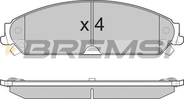 Bremsi BP3277 - Bremžu uzliku kompl., Disku bremzes autodraugiem.lv