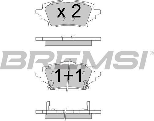 Bremsi BP3796 - Bremžu uzliku kompl., Disku bremzes autodraugiem.lv