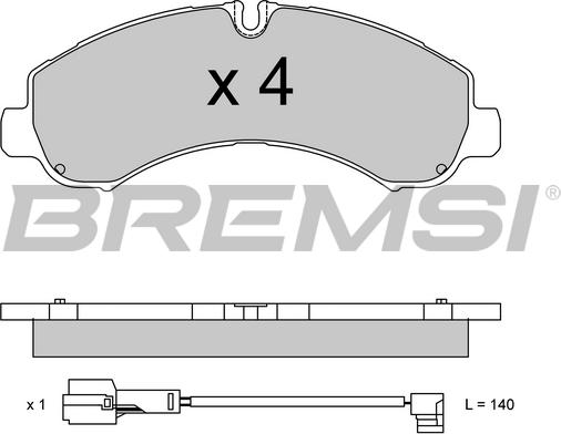 Bremsi BP3747 - Bremžu uzliku kompl., Disku bremzes autodraugiem.lv