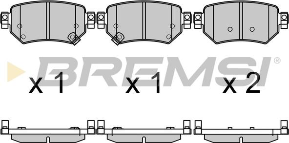 Bremsi BP3707 - Bremžu uzliku kompl., Disku bremzes autodraugiem.lv