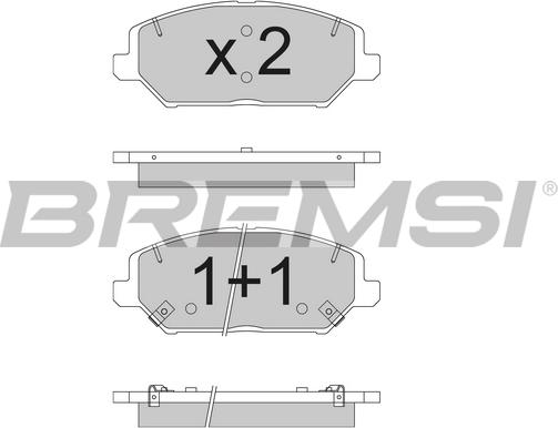 Bremsi BP3786 - Bremžu uzliku kompl., Disku bremzes autodraugiem.lv