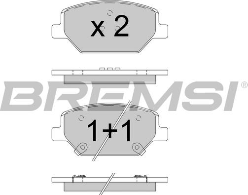 Bremsi BP3775 - Bremžu uzliku kompl., Disku bremzes autodraugiem.lv