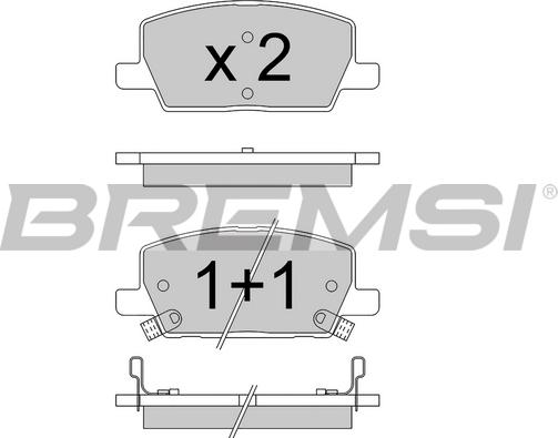 Bremsi BP3772 - Bremžu uzliku kompl., Disku bremzes autodraugiem.lv