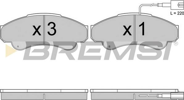 Bremsi BP2998TR - Bremžu uzliku kompl., Disku bremzes autodraugiem.lv