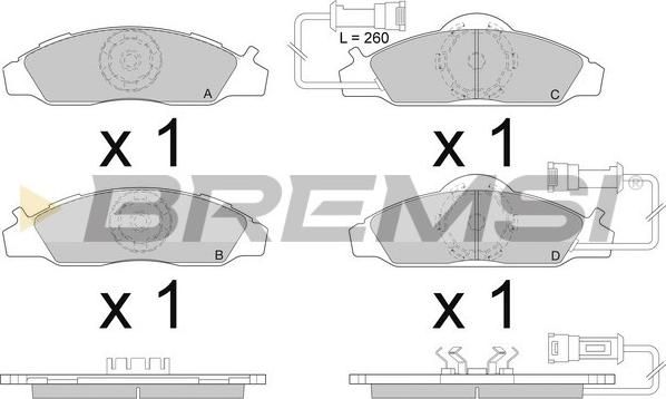 Bremsi BP2955 - Bremžu uzliku kompl., Disku bremzes autodraugiem.lv