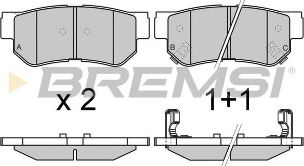 Bremsi BP2966 - Bremžu uzliku kompl., Disku bremzes autodraugiem.lv
