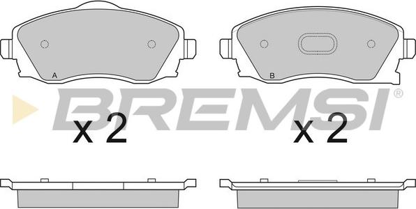 Bremsi BP2915 - Bremžu uzliku kompl., Disku bremzes autodraugiem.lv