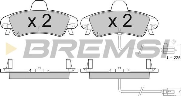 Bremsi BP2932 - Bremžu uzliku kompl., Disku bremzes autodraugiem.lv