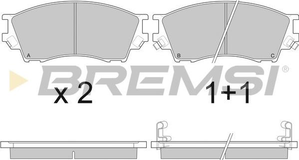 Bremsi BP2923 - Bremžu uzliku kompl., Disku bremzes autodraugiem.lv