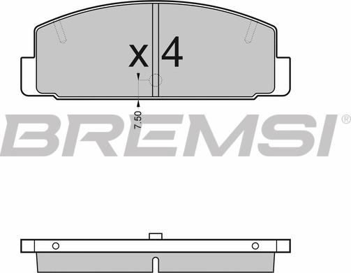 Bremsi BP2448 - Bremžu uzliku kompl., Disku bremzes autodraugiem.lv