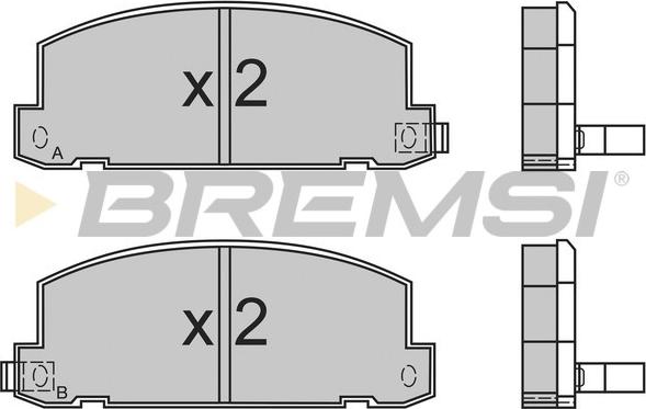 Bremsi BP2400 - Bremžu uzliku kompl., Disku bremzes autodraugiem.lv