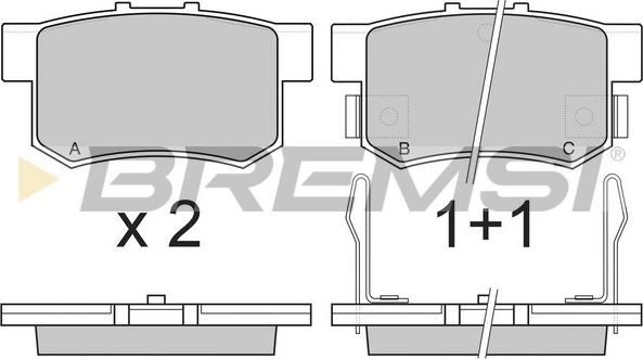 Bremsi BP2483 - Bremžu uzliku kompl., Disku bremzes autodraugiem.lv