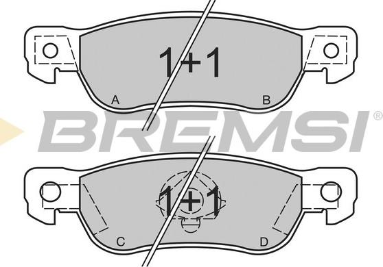 Bremsi BP2436 - Bremžu uzliku kompl., Disku bremzes autodraugiem.lv